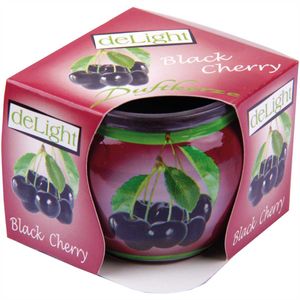 Duftkerzen Motiv im Glas, lange Brenndauer und angenehmer Duft ( Black Cherry )