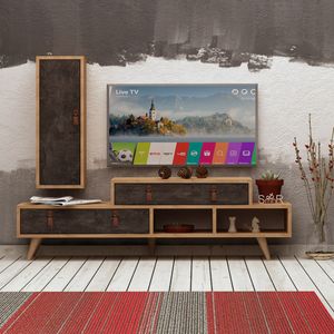 Skye Decor, Joseph- JosephMDD, Eiche, TV-Schränke, 70x30x25 cm, 100% Melaminbeschichtete Partikelplatte