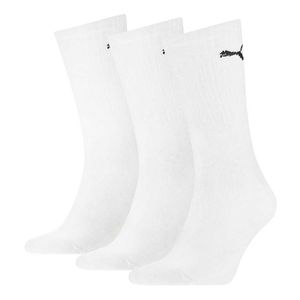 PUMA uni športové ponožky, 3-pack - Sport Crew Lightweigth, tenisové ponožky, obyčajné biele 35-38