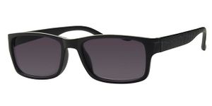 GKA Sonnenbrille schwarz 2,5 Dioptrien mit Sehstärke und Federbügel Bügel mit Schlangenmuster Sonnenlesebrille Nerd Lesebrille getönt graue Gläser