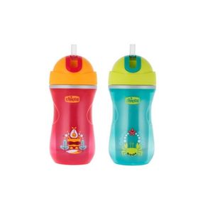 CHICCO Sport kubek termiczny ze słomką 266ml Zielony 14m+