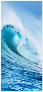 Wallario selbstklebende Türtapete 93 x 205 cm mit Schutzlaminat - Eindrucksvolle Welle im Ozean