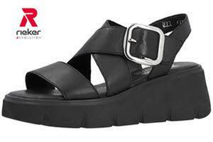 Rieker FSK Damen Sandalen W1550-00 schwarz FS 2024, Größe:39