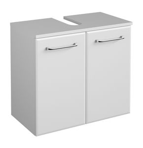 Waschbeckenunterschrank - Weiß Hochglanz - B 60 cm - 2 Türen