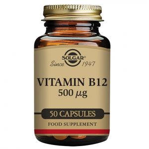 Vitamin B12 (Cyanocobalamin) Solgar 500 mcg (50 Kapseln)