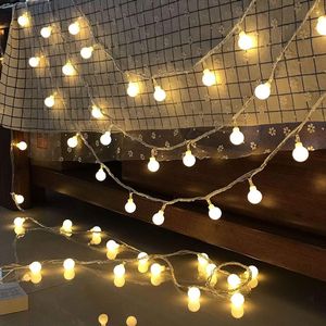 6m 40 LED Kugel Lichterkette Batteriebetrieben Home Party Garten Weihnachtsbeleuchtung Deko, Warmweiß