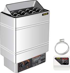 VEVOR Saunaofen 9 KW, Sauna Elektroherd 380 V - 415 V, Edelstahlsaunaofen 20 kg Saunasteine, Elektrischer Saunaofen 2 Modi (Temperatur, Zeit), mit Externem Steuergerät und 3M-Temperatursensor VEVOR Saunaofen 9 KW, Sauna Elektroherd 380 V - 415 V, Edelstahlsaunaofen 20 kg Saunasteine, Elektrischer Saunaofen 2 Modi (Temperatur, Zeit), mit Externem Steuergerät und 3M-Temperatursensor