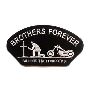 Brothers Forever Biker - Aufnäher, Bügelbild, Aufbügler, Applikationen, Patches, Flicken, Zum Aufbügeln, Größe: 12.9 x 7 cm