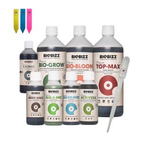 BioBizzDünger All-Star Try Pack Big – Organisches Komplettset für alle Pflanzenphasen inkl. Pipette & Pflanzenschilder