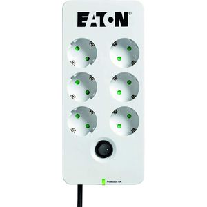 EATON Protection Box 6 DIN 6-fach Steckdosenleiste mit Überspannungsschutz weiß