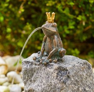 Bronzefigur Wasserspeier Froschkönig Klaus 13cm Rottenecker Bronze Frosch