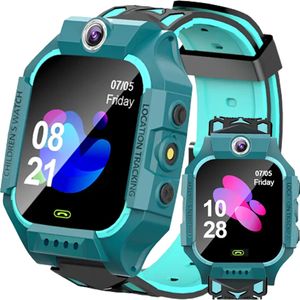 Smartwatch Kinder Smart Watch Armbanduhr mit GPS Camera SIM  für Kinder Mädchen Jungen Ab 3 Jahre Touchscreen Sport Fitness Armband Geschenk Call Android iOS Blau Retoo