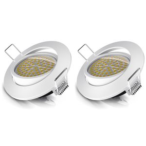 Brandson 2x LED Einbaustrahler schwenkbar Warmweiß 3000K Deckenspot / Deckenstrahler 5W - 320 Lumen