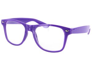Retro Nerd Brille klar V-816E, Farbe wählen:Lila