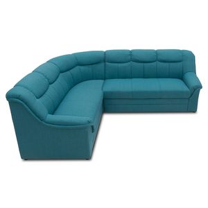 DOMO collection Ecksofa Eckcouch Polstersofa Couch Sofa L-Form Federkern Borba, Farbe:Petrol. Schenkel links