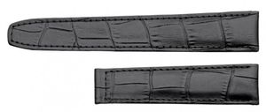 Minott Ersatzband Leder schwarz Louisiana Print passend zu Cartier, Stegbreite:16mm