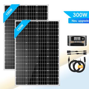 300W Watt 12V Solarpanel Set Solarmodul Solaranlage Komplettpaket Inselanlage Wohnmobil Garten Camping