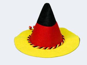 Filz Hut in Deutschland Farben Karneval Zubehör zum Fan Kostüm