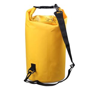 Dry Bag Tasche Rucksack:  Rolltop Wasserdicht Sack mit Justierbarem Schultergurt Faltbar Packsack mit Wasserdichter Handytasche (Gelb, 3L)