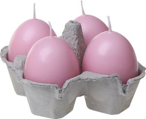 Eierkerzen Rose 55/45 mm, 4er-Pack