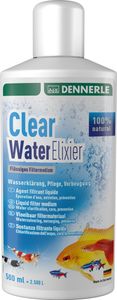 Dennerle Clear Water Elixier, 500 ml - Flüssiges Filtermedium zur Wasserklärung, Pflege und Vorbeugung, Wasseraufbereiter für Aquariumwasser