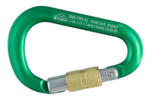 HMS Karabiner | Stubai Karabiner mit Schraubverschluss, Schraubkarabiner zum Klettern, Kletter-Karabinerhaken, Sicherungskarabiner zum Bergsteigen, Grün