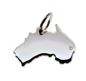 Australien Anhänger mit einem Brillant 0,015ct an Ihrem Wunschort in massiv 925 Silber