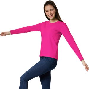 Langarm-Shirt Frauen - pink, M
