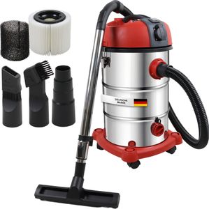 STAHLMANN VAC3300 Industriestaubsauger Nasssauger Trockensauger 30L Tank, integrierte Steckdose leistungsstarke 3300W mit und ohne Beutel Blasfunktion