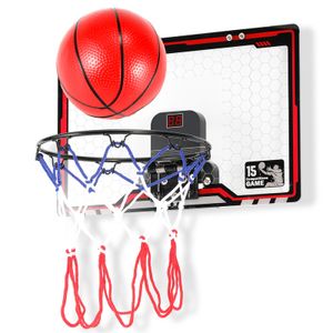 Basketball Set Mini Hoop-Wandmontage mit Ring und Netz mit 3 Ball ür Büro, Zimmer (40x26.5cm)