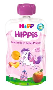 HiPP HiPPis Mirabelle in Apfel-Pfirsich Frucht, ab 1 Jahr, DE-ÖKO-037 - VE 100g