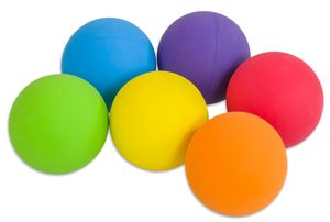 Betzold Sport 754465 - Gummibälle, 6er Set, Bälle mit Softtouch-Oberfläche - Jonglieren