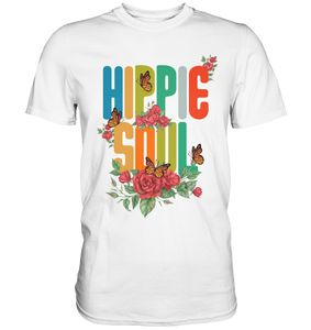 Frauen Hippie Schmetterling T-Shirt – White / L