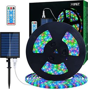 Solar LED Strip Outdoor, 10 m SMD 5050 Lichter, angetriebene RGB -Farbwechselstreifen, IP67 wasserdicht