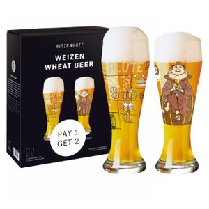 Ritzenhoff Weizen Weizenbierglas 2er Set 2021 Potts & Stockebrand, Glas, 500 ml, 6071002