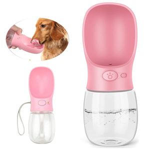 Hunde-Reiseflasche 350 ml rosa