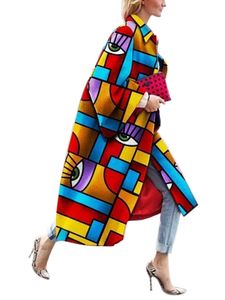 Damen Color Block Windbreaker Damen Loose Flare Sleeve Jacke,Farbe: bunt,Größe:L