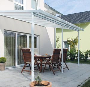 Terrassenüberdachung / Terrassendachsystem Gutta Typ C weiß 5,4x3m Terrassenüberdachung / Terrassendachsystem Gutta Typ C weiß 5,4x3m