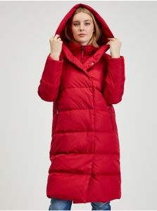 Červený dámsky prešívaný kabát ORSAY