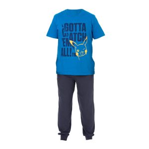 Pokémon - "Gotta Catch Em All" pyžamo s dlhými nohavicami pre mužov NS7006 (M) (modrá/navy blue)