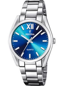 Festina Damen Uhr F20622/I Edelstahl Quarz blau türkis