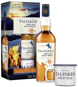 Talisker Singler malt Scotch Whisky  10 Jahre  alc. 45,8% vol.  0,7L  Geschenkset