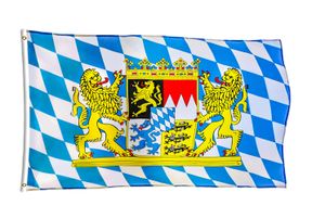 INQUARK 90 x 150 cm Bayern Staatsflagge mit zwei Metallösen