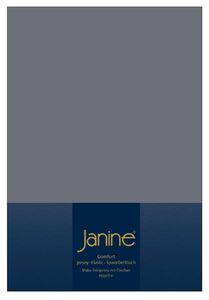 Janine Design Elastic-Jersey Spannbetttuch (für Box-Spring Betten) TOPPER 5001 Farbe opalgrau Größe 200x200 cm