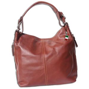 Florence Damen Tasche Beuteltasche Echtleder braun 35x10x28 Hobo Bag OTF101N