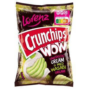 Lorenz Crunchips WOW Cream und Mild Wasabi Kartoffelchips 110g