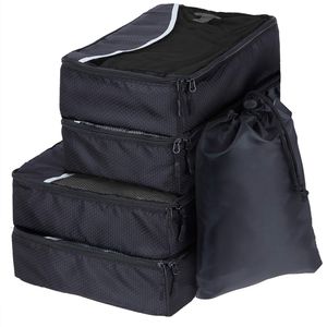 SWISSONA 5 Packwürfel im Set in 3 unterschiedlichen Größen, robust & langlebig, schwarz, Packing Cubes, Kofferorganizer Packtaschen Set, Verpackungswürfel, Kleidertasche SWISSONA 5 Packwürfel im Set in 3 unterschiedlichen Größen, robust & langlebig, schwarz, Packing Cubes, Kofferorganizer Packtaschen Set, Verpackungswürfel, Kleidertasche