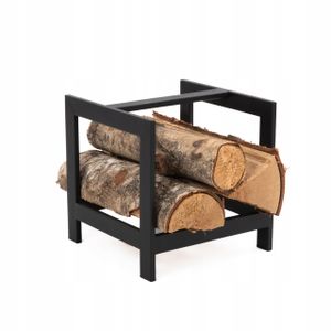 Kaminholzregal 25X25X25 Cm Brennholzregal Kaminholzhalter Feuerholzregal Kaminholzständer Brennholz Holzhalter Aus Metall In Schwarz Loft Ohne Verschraubung