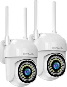 DIDseth 2K Überwachungskamera Aussen WLAN, WiFi IP Kamera, 3MP PTZ Kamera Outdoor mit 30m Farb-Nachtsicht, Bewegungserkennung, Automatische Verfolgung, Humanoide Erkennung, IP66, 2 Stück