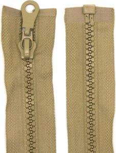 Reißverschluss Kunststoff 5mm teilbar 55 cm Beige